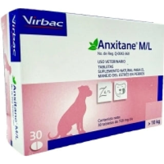 Suplemento para Perros Virbac Anxitane 30 Tabletas