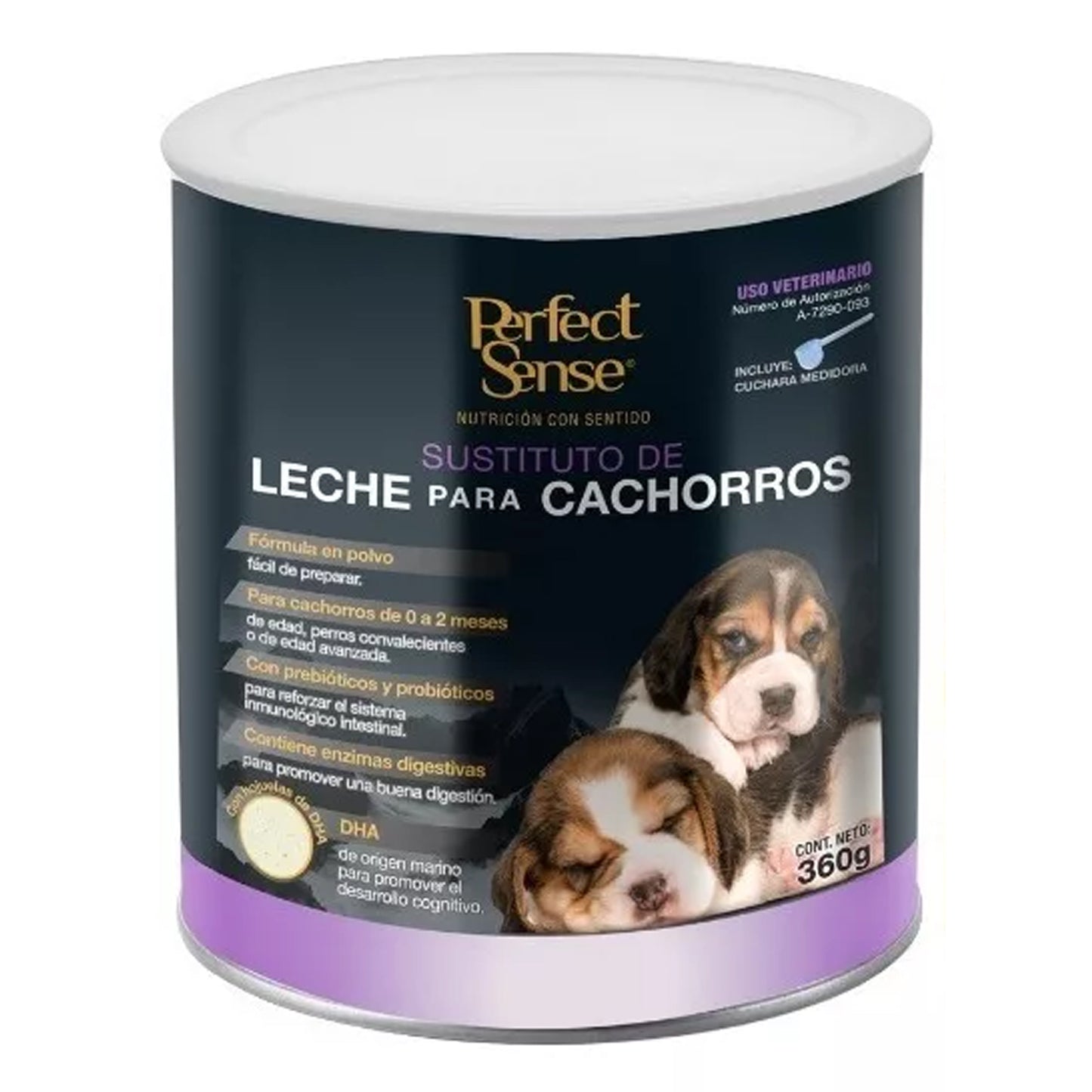 Bote Sustituto de Leche Perfect Sense 360g Fórmula en Polvo para Cachorros