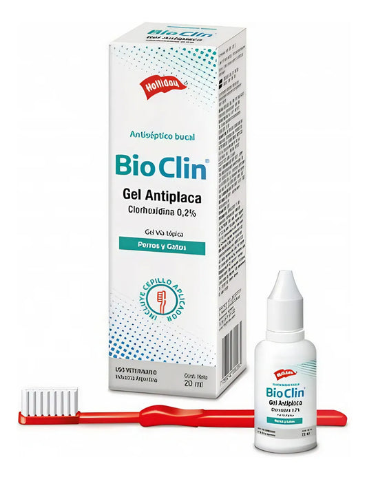Bio Clin Gel Antiplaca Con Cepillo Para Perros Y Gatos 20 Ml Sabor Sin Sabor