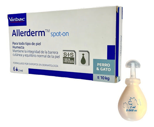 Virbac Allerderm Spot-on Caja Con 6 Pipetas 2 Ml = 10 Kg