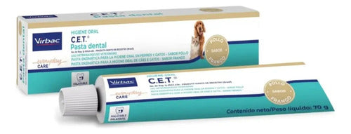 C.e.t. Pasta Dental Virbac Para Perros Y Gatos 70 Gr Pollo