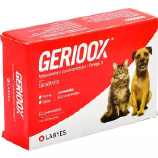 Gerioox Suplemento Vitamínico Perro, Gato Senior 30 Tabletas