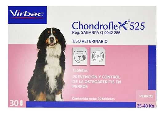 Chondroflex 525 Virbac Perro 25-40kg Control Cartilago Hueso