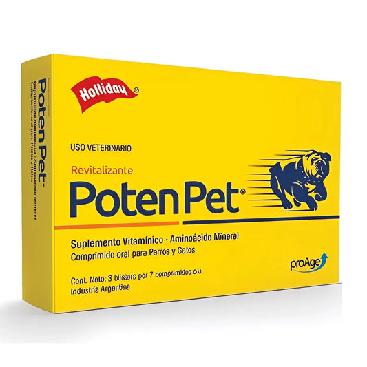 Caja Pastillas Revitalizante Poten Pet Holliday 21 Tabs - Para Perro y Gato