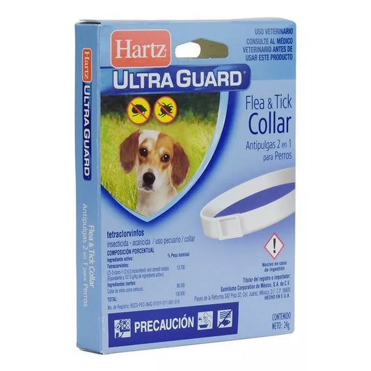 Caja Collar Para Perros Antipulgas Hartz 2en1 Duración 7 Meses