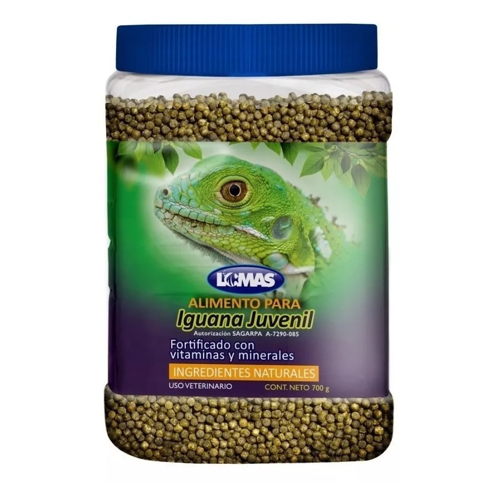 Bote Alimento para Iguana Juvenil Lomas 700g Fortificado Natural