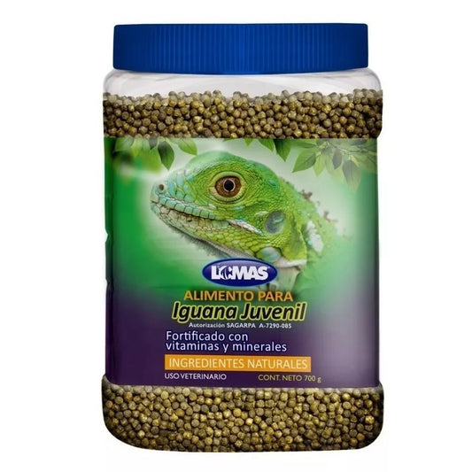 Bote Alimento para Iguana Juvenil Lomas 700g Fortificado Natural