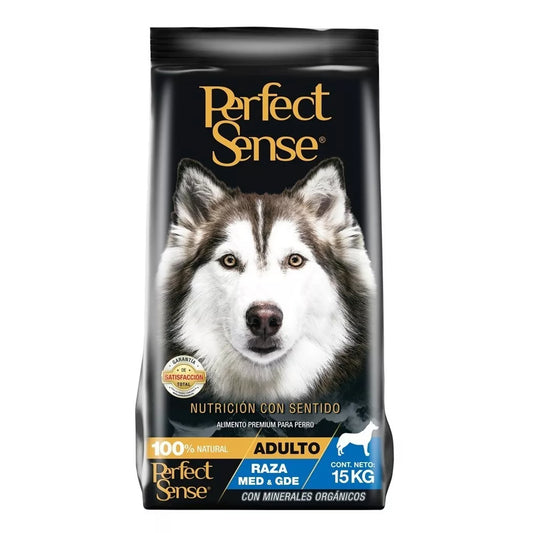 Bolsa Costal Alimento para Perro adulto Perfect Sense 15kg Raza Mediana/Grande