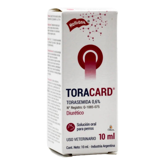 Caja Torasemida 0,6% Toracard Holliday 10ml - Diuretico para Perro
