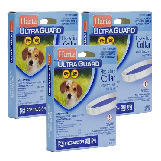 Paquete de 3 Collares Antipulgas para Perros Hartz