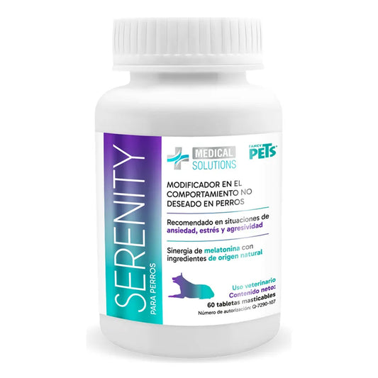 Frasco Serenity Masticable para Perro Fancy Pets 60 Tabs - Modificador de Comportamiento No deseado