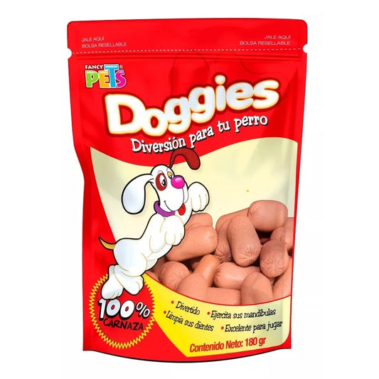 Bolsa de Carnaza para Perro Fancy Pets 180g -Doggies Forma de Salchicha