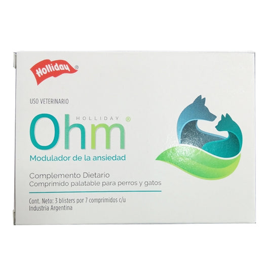 Caja Modulador De Ansiedad Ohm Holliday 21Tabs Para Perros/Gatos