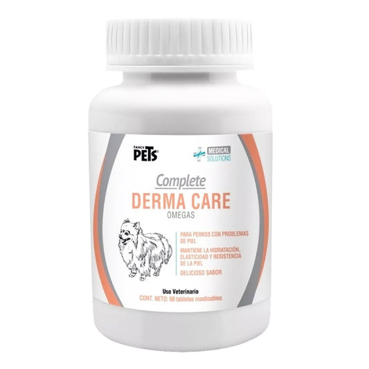 Bote Complete Derma Care Fancy Pets 60 Tabs Hidratacion Piel/Pelaje para Perro