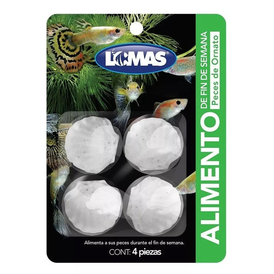 Alimento de Fin De Semana para Peces Lomas - 4 piezas