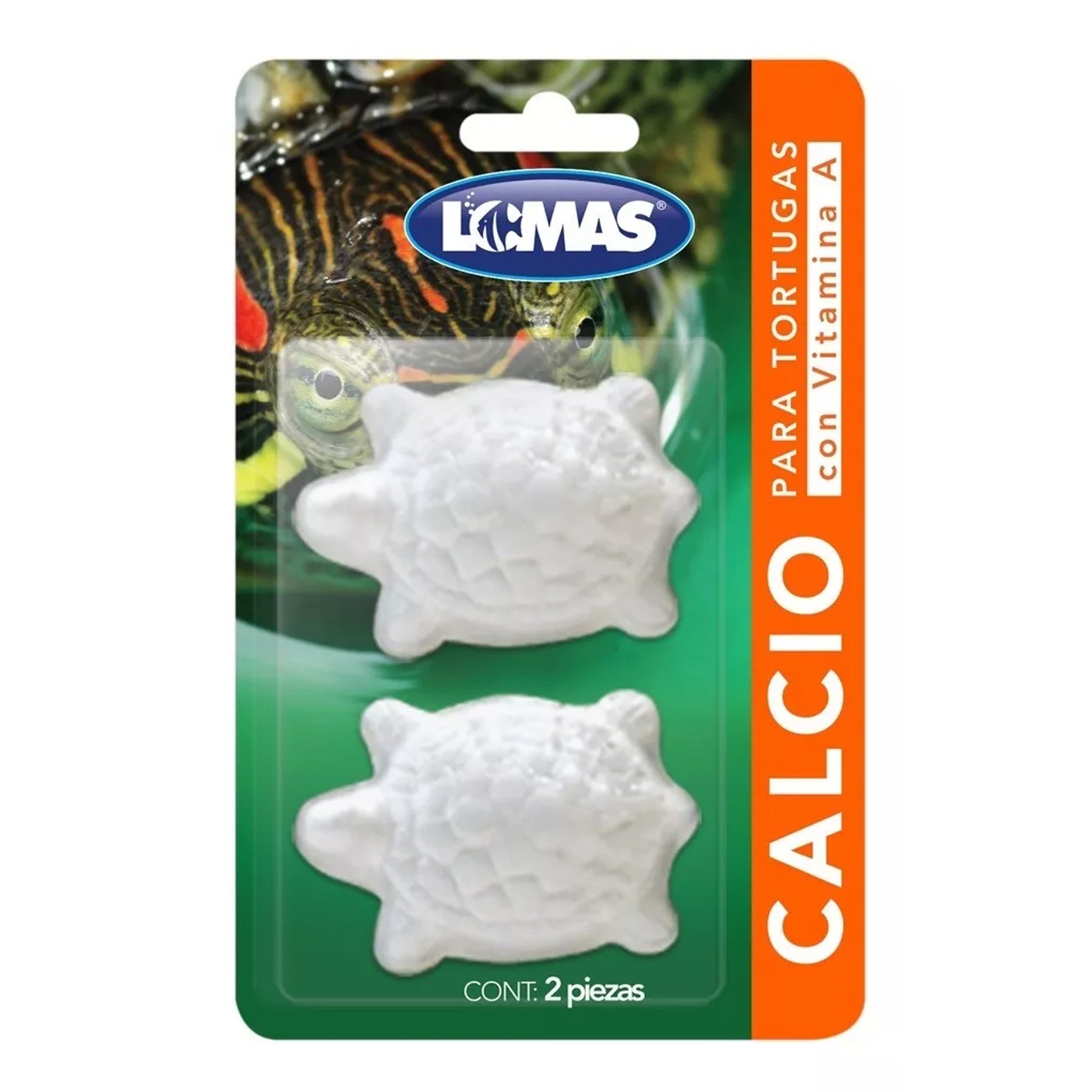 Calcio Para Tortugas Con Vitamina A (2 Piezas) Forma Lomas