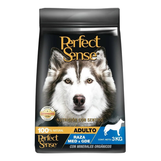 Bolsa de Alimento para Perro Adulto Perfect Sense 3kg - Raza Mediana Grande