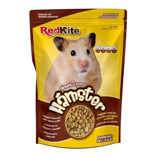 Bolsa de Alimento para Hamster y Gerbo Red Kite 450g 100% Balanceado
