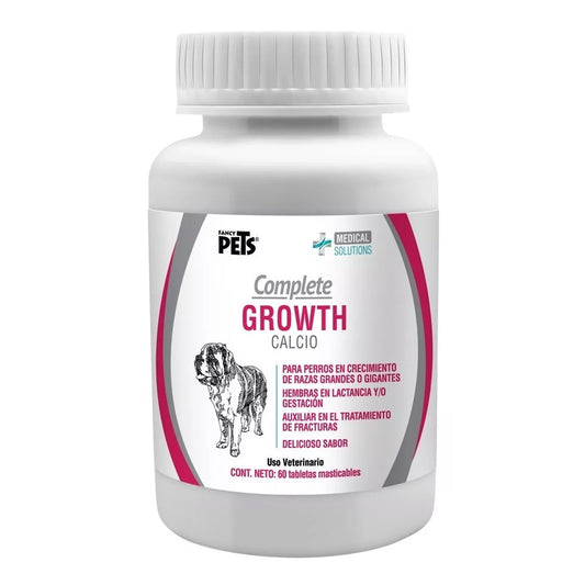 Bote de Masticables de Calcio para Perro Complete Growth Fancy Pets 60 Tabs