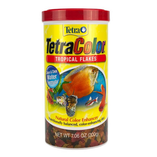 Bote de Alimento para Peces Tetracolor Tropical Flakes Hojuelas 200g