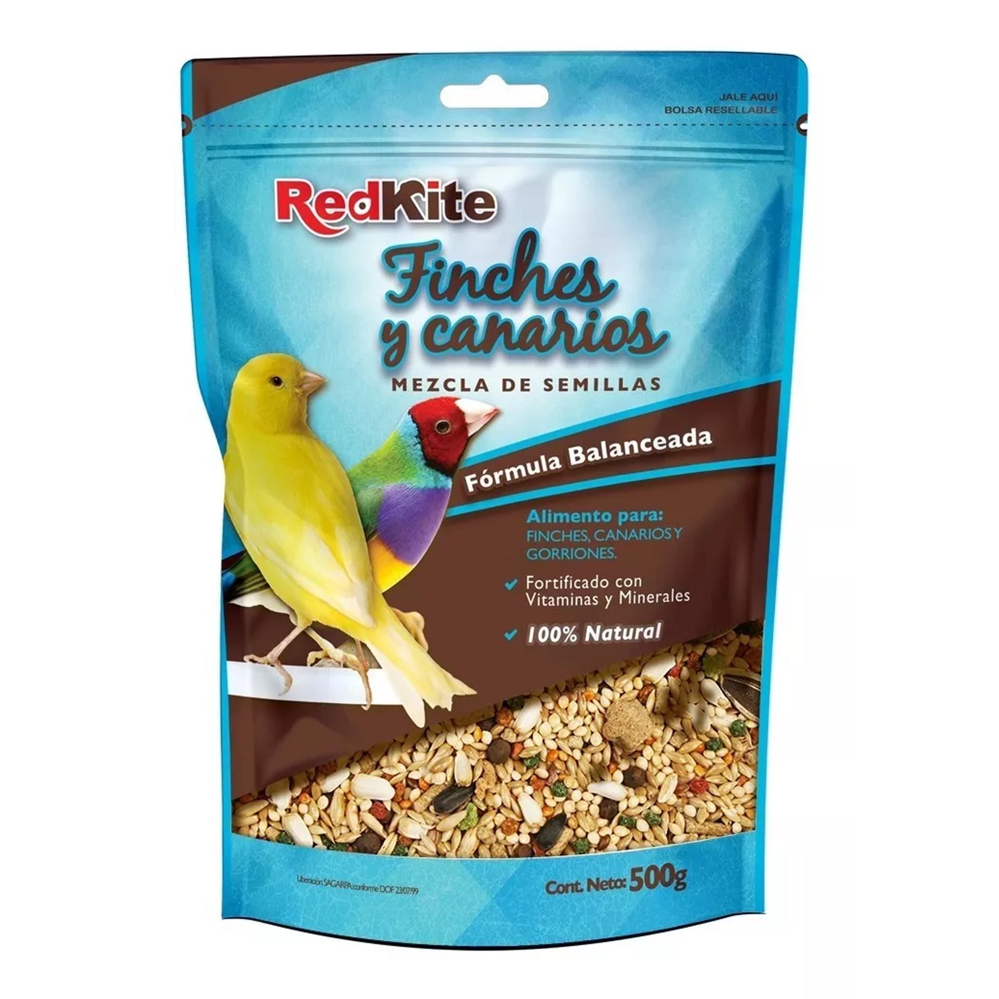 Bolsa de Alimento para Aves Red Kite 500g Mezcla Semillas para Canarios y Finches