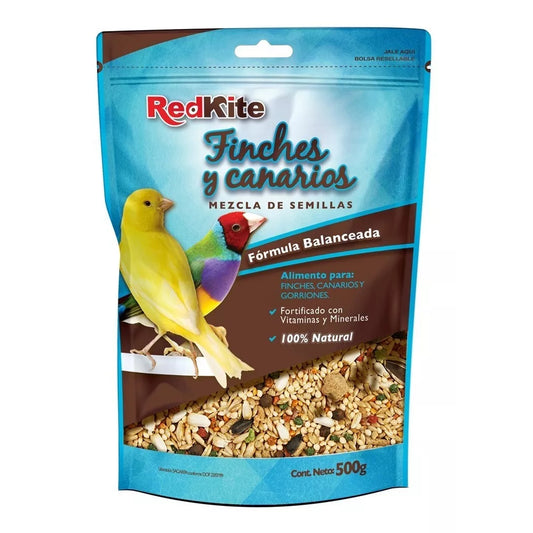 Bolsa de Alimento para Aves Red Kite 500g Mezcla Semillas para Canarios y Finches