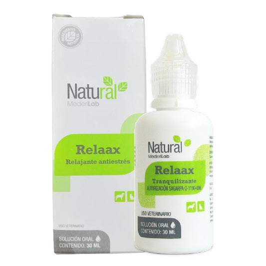 Gotas Natural Relaax Mederilab 30ml Antiestrés para Perro/Gato