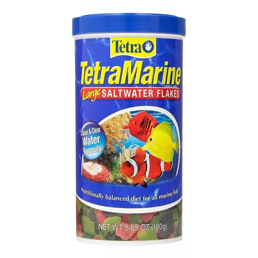 Alimento para Peces de Agua Salada Tetramarine 160g - Large Saltwater Flakes