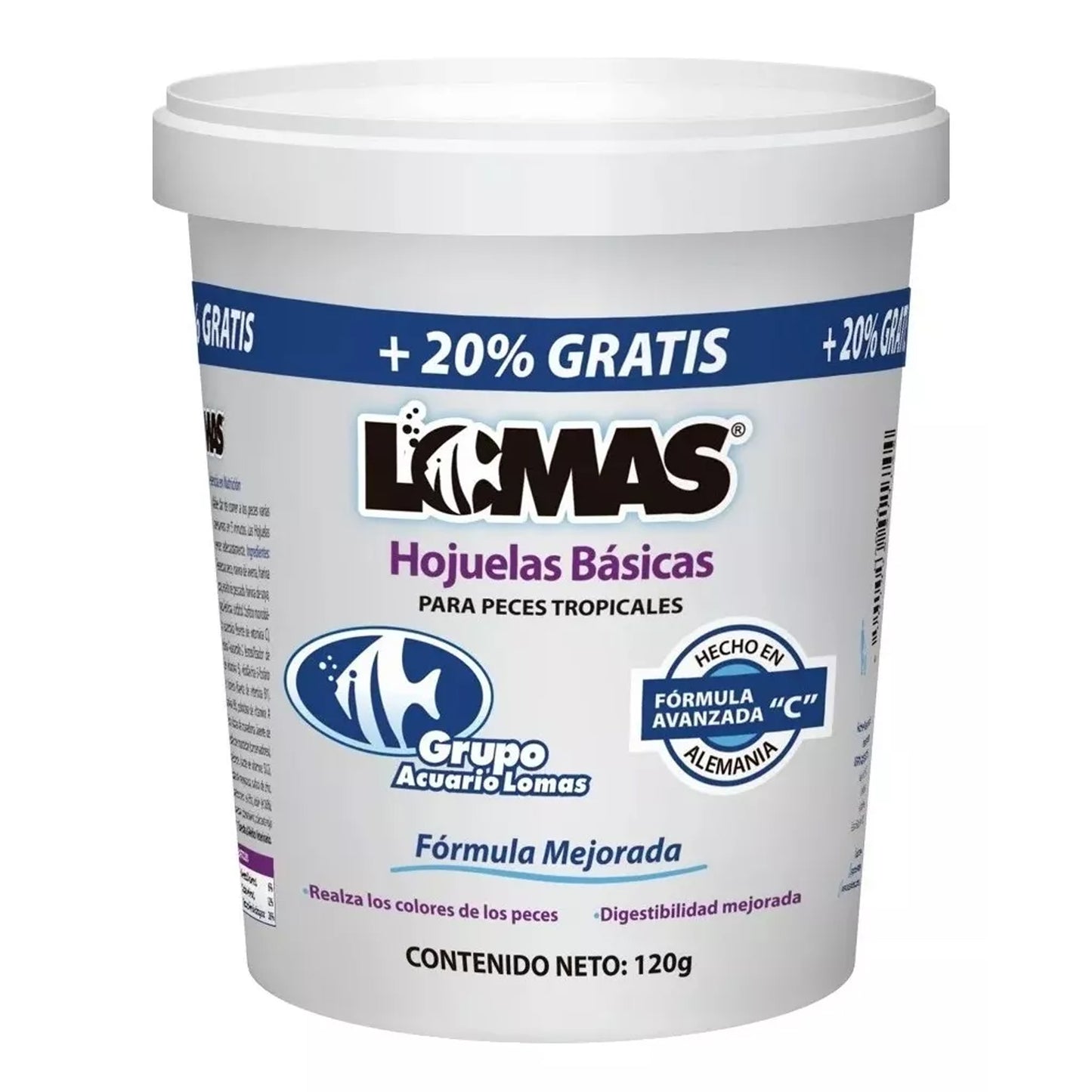 Bote de Alimento para Peces Lomas 100g Hojuelas