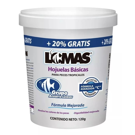 Bote de Alimento para Peces Lomas 100g Hojuelas