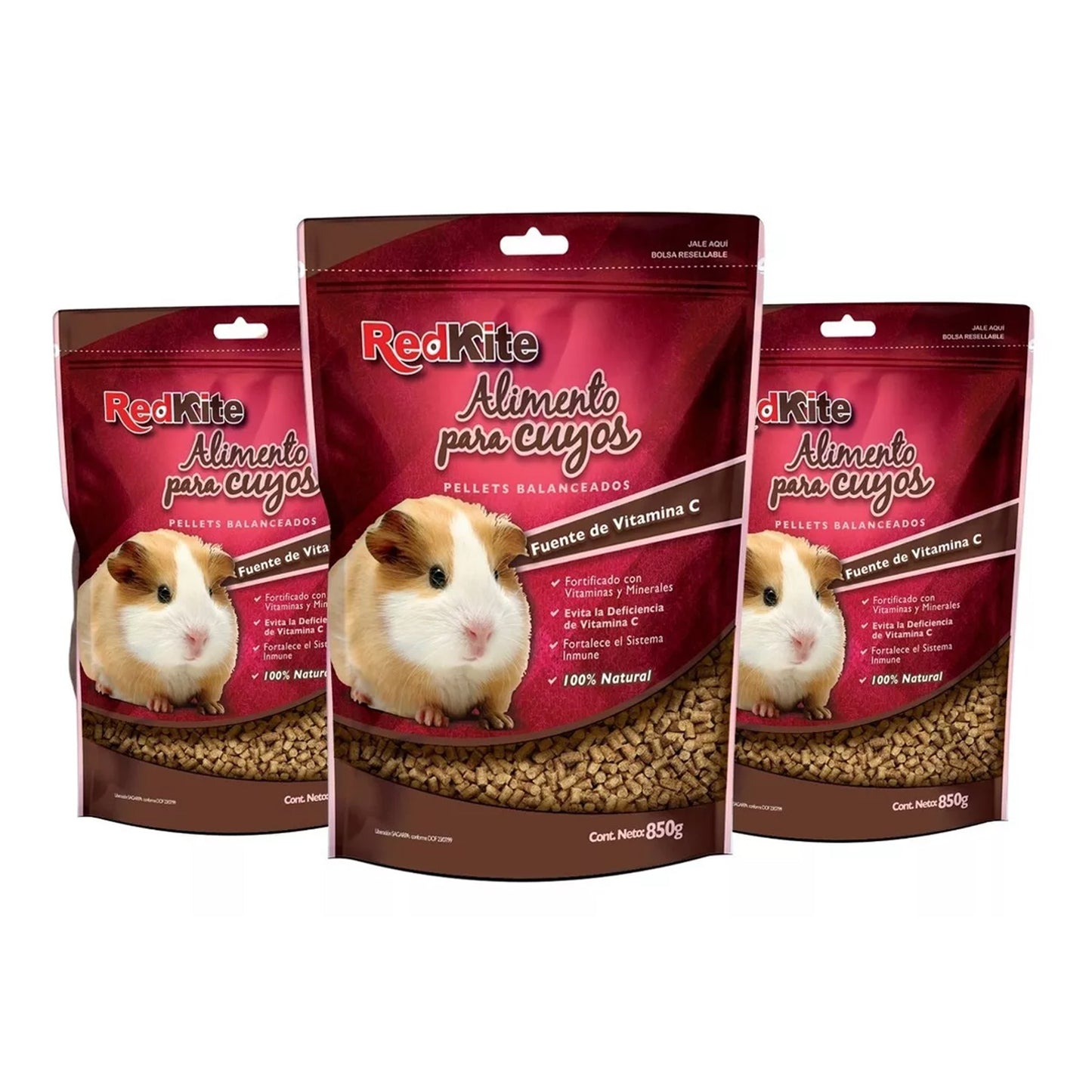 Alimento para Cuyos Red Kite 850g 3 piezas