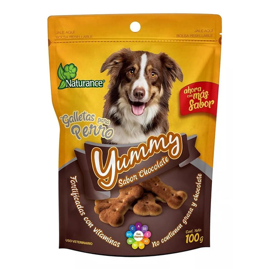 Bolsa de Galletas para Perro Yummy Naturance 100g Sabor Chocolate