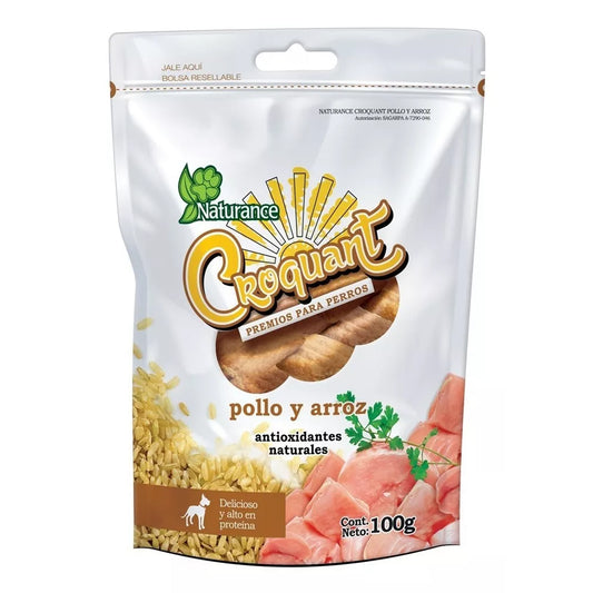 Bolsa de Galletas Sabor Pollo para Perro Croquant Naturance 100g
