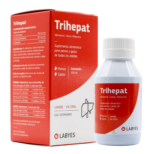 Jarabe Trihepat Labyes 100 ml Protector Hepático para Perro/Gato
