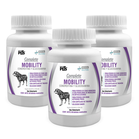 Bote Complete Mobility Fancy Pets 60 Tabs 3 piezas