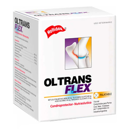 Ol Trans Flex para Perro Holliday 70Tabs - Condroprotector-Nutracéutico